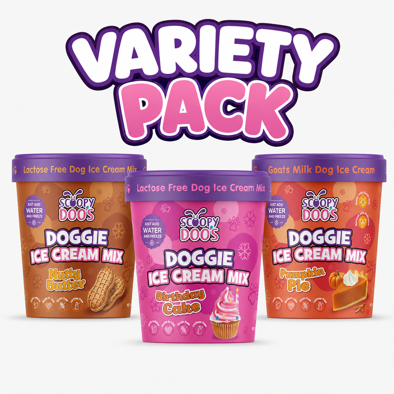 Dog Ice Cream - Variety Pack – Scoopy Doo's Delray Beach