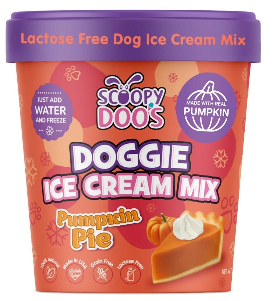 pumpkin dog ice cream mix treat